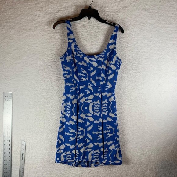 Silence + Noise Women's Scoop Neck Blue Sleeveless Low Back‎ Dress Size 2 9145 - Picture 1 of 9